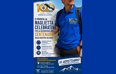 Maglietta 100 anni CAI La Spezia
