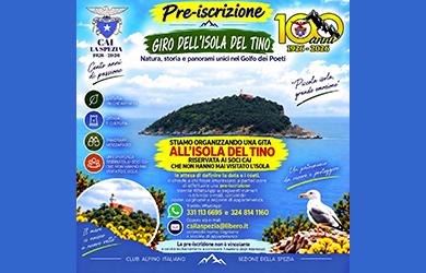 preiscrizione isola Tino CAI La Spezia